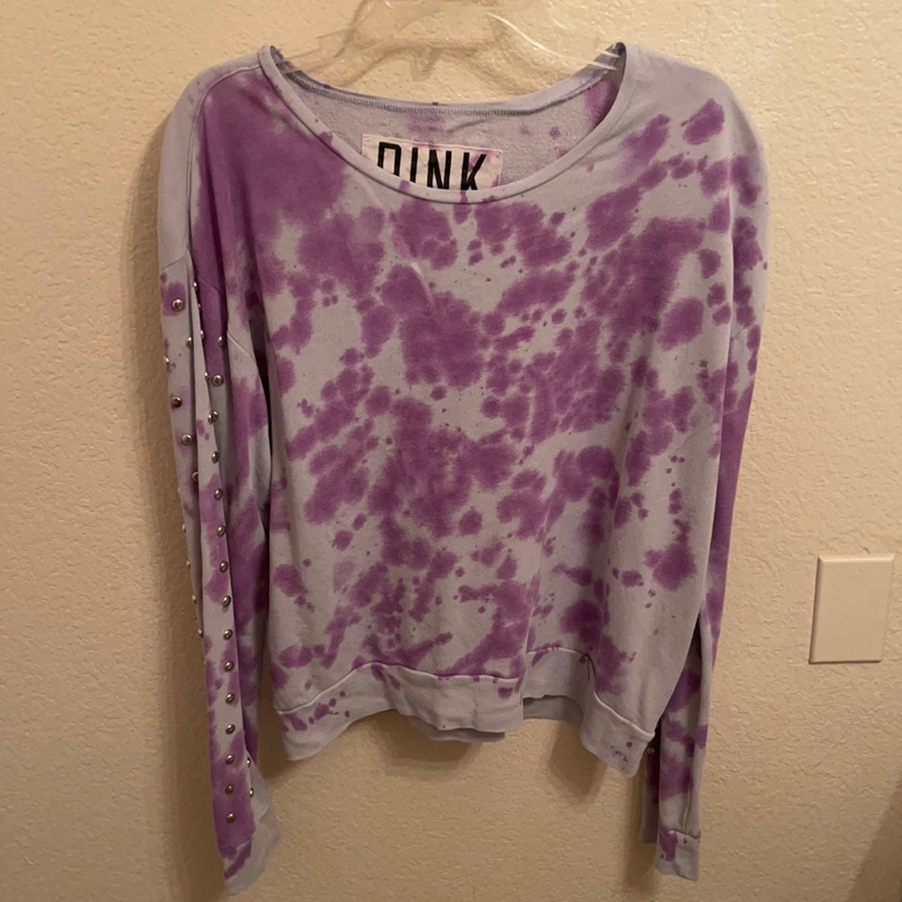 PINK | Purple Tie-Dye Long Sleeve with Studs
